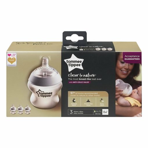 Buy Tommee Tippee Closer To Nature Bottles, 150ml, 2+1 online with Free Shipping at Baby Amore India, Babyamore.in