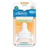 Buy Dr. Brown’s™ Options+™ Wide-Neck Baby Bottle Nipple, Level 2 (3m+), Pack of 2 online with Free Shipping at Baby Amore India, Babyamore.in