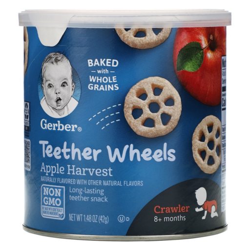 Buy Gerber Teether Wheels, 8+ Months, Apple Harvest - 42g online with Free Shipping at Baby Amore India, Babyamore.in