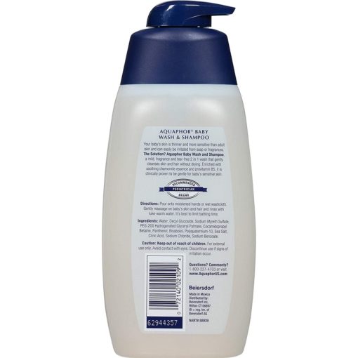 Buy Aquaphor Baby Wash & Shampoo, 16.9 fl oz / 500ml online with Free Shipping at Baby Amore India, Babyamore.in