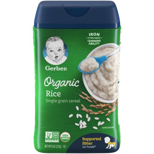 Buy Gerber Organic Rice Single Grain Cereal - 227g online with Free Shipping at Baby Amore India, Babyamore.in