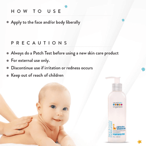 Buy Nature's Baby Organic Face & Body Moisturizer Fragrance Free 8oz/236.5ml online with Free Shipping at Baby Amore India, Babyamore.in