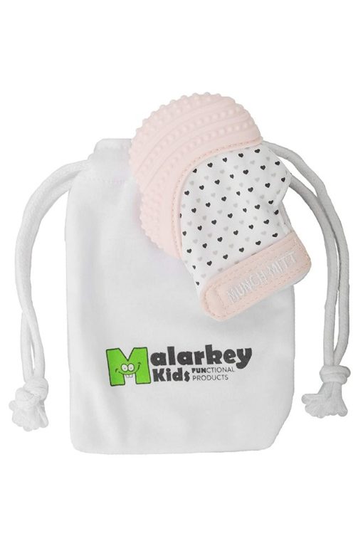 Buy Malarkey Kids Munch Mitt Baby Teething Mitten, Pastel Pink Hearts online with Free Shipping at Baby Amore India, Babyamore.in
