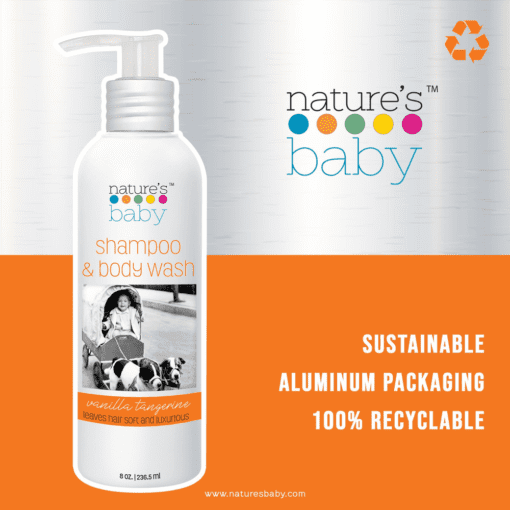 Buy Nature's Baby Organic Shampoo & Body Wash Vanilla & tangerine 8oz/236.5ml online with Free Shipping at Baby Amore India, Babyamore.in