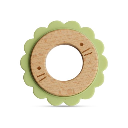 Buy Little Rawr Wood + Silicone Disc Teether online with Free Shipping at Baby Amore India, Babyamore.in