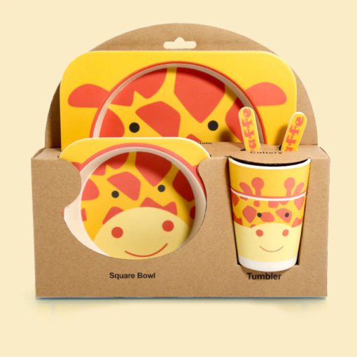 Buy Bamboo Fibre Eco Friendly Giraffe Dinnerware Set online with Free Shipping at Baby Amore India, Babyamore.in