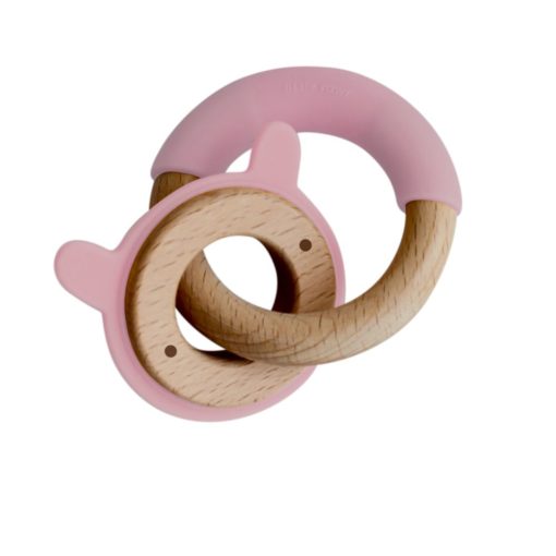 Buy Little Rawr Wood + Silicone Disc & Ring Teether online with Free Shipping at Baby Amore India, Babyamore.in