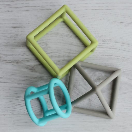 Buy Little Rawr Silicone Geometric Teether Set online with Free Shipping at Baby Amore India, Babyamore.in