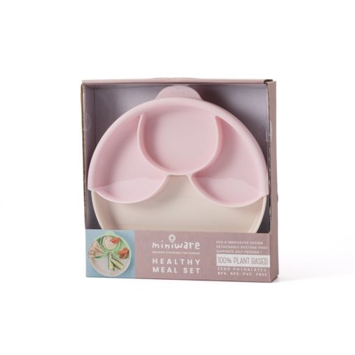 Buy Miniware Healthy Meal Suction Plate with Dividers Set online with Free Shipping at Baby Amore India, Babyamore.in