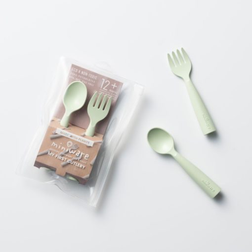 Buy Miniware My First Cutlery Fork & Spoon - Key Lime online with Free Shipping at Baby Amore India, Babyamore.in