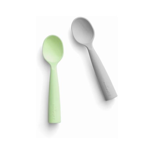 Buy Miniware Training Spoon Set - Grey/Lime online with Free Shipping at Baby Amore India, Babyamore.in