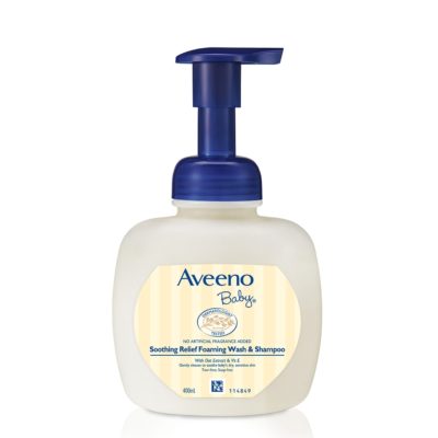 Buy Aveeno Baby Soothing Relief Foaming Wash & Shampoo, 400ml online with Free Shipping at Baby Amore India, Babyamore.in