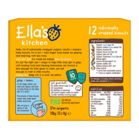 Buy Ella's Kitchen 10 Month Vanilla+Banana Baby Biscuits online with Free Shipping at Baby Amore India, Babyamore.in