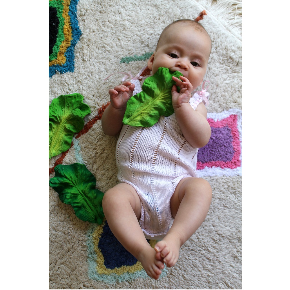 Oli and Carol Kendall The Kale Natural Rubber Teether - Baby Amore