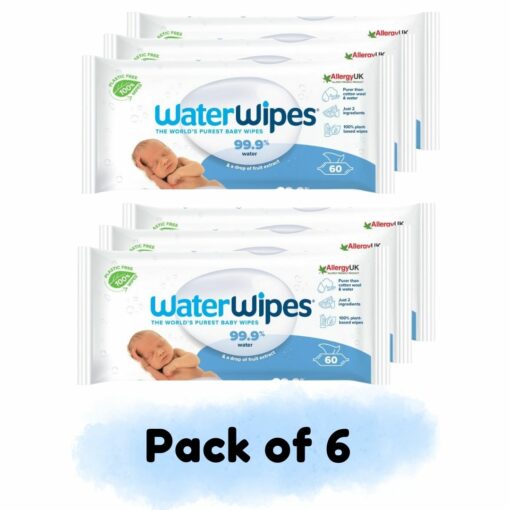 Waterwipes pack of 6