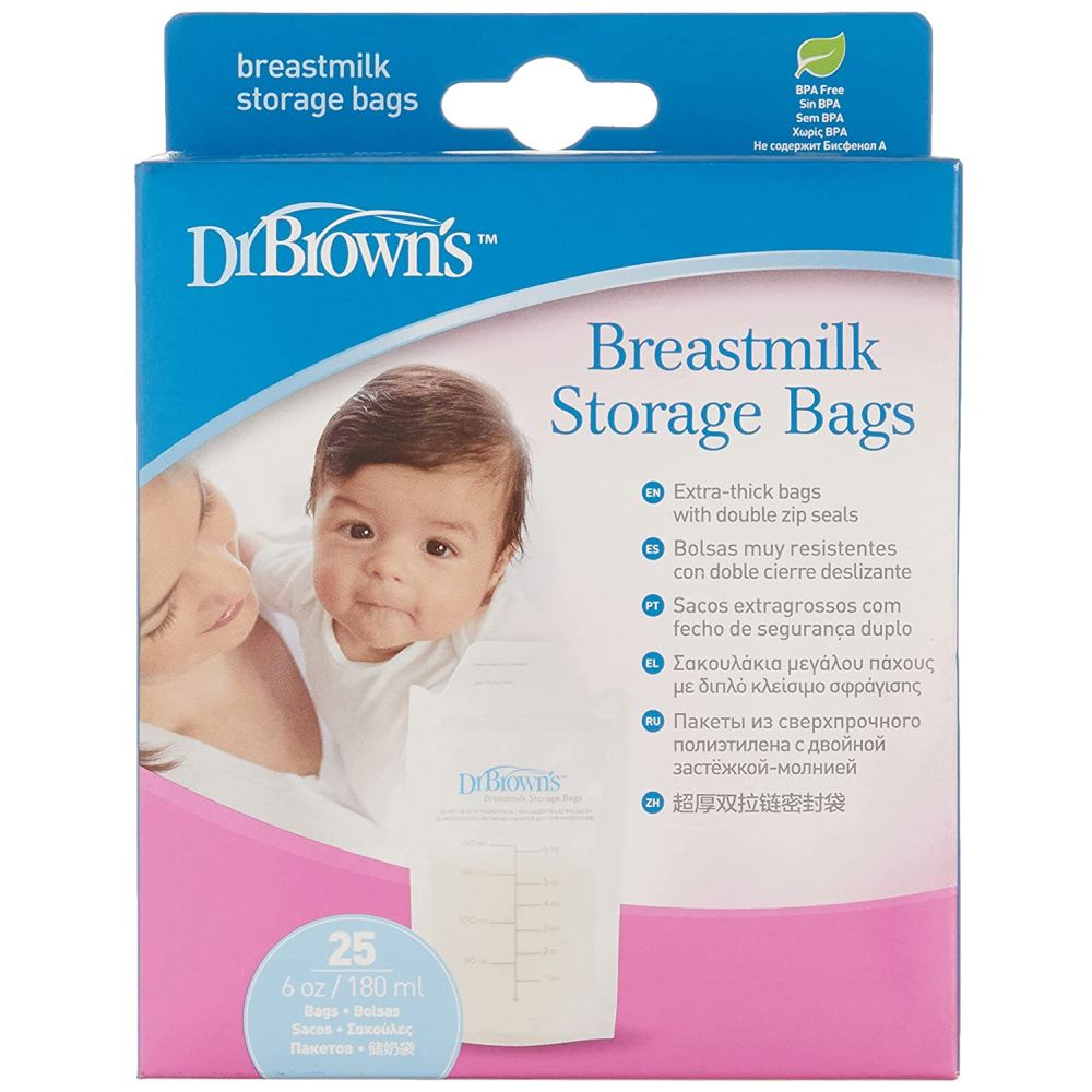Dr. Brown's Breastmilk Storage Bags, 25-Pack - Baby Amore